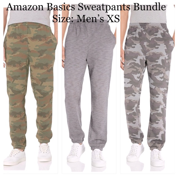 ($25) Amazon Basics Sweatpants Bundle, Size Men’s XS - Picture 1 of 8